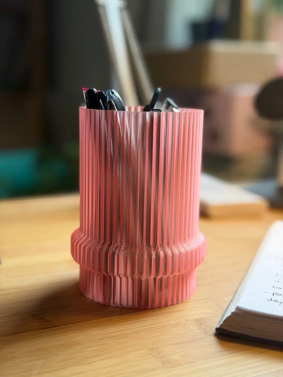 Transparente Vase aus dem 3D-Drucker